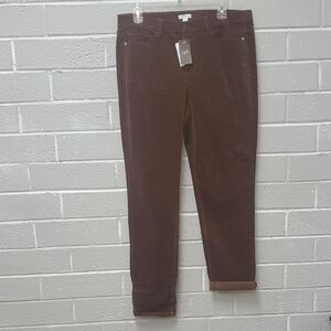 J. Jill Chocolate Ankle Jeans